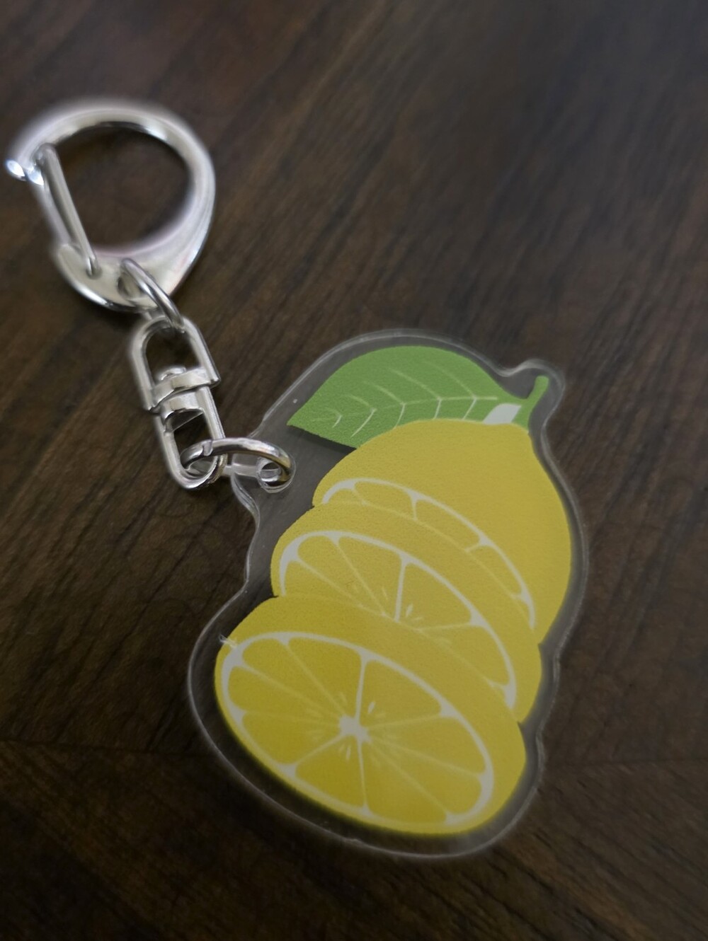 Yellow Lemon Keychain Charm